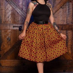 Pinup Couture Bella Skirt in Hotel Hexagon